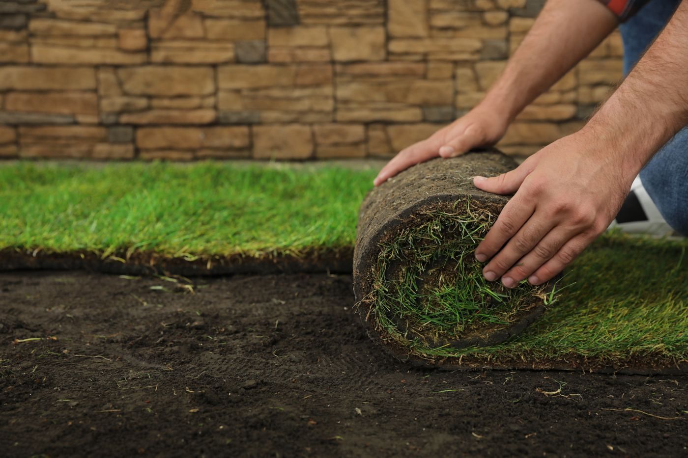 Laying sod for NJ house