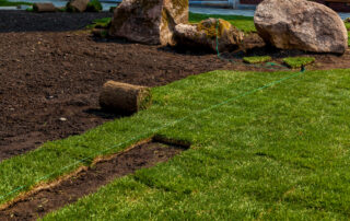 laying sod rolls for home in New Jersey